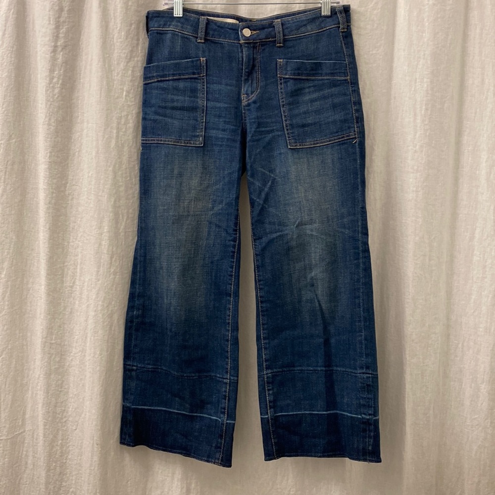 Pilcro and the Letterpress Dark Blue Flare Jeans